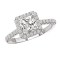 Halo Semi-Mount Diamond Ring