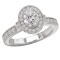 Halo Semi-Mount Diamond Ring