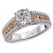 Two Tone Semi-Mount Diamond Ring