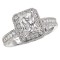 Halo Semi-Mount Diamond Ring