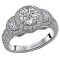 Halo Semi-Mount Diamond Ring