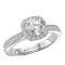 Halo Semi-Mount Diamond Ring