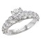 Peg Head Semi-Mount Diamond Ring