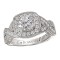 Halo Semi-Mount Diamond Ring