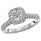 Halo Semi-Mount Diamond Ring