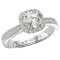 Halo Semi-Mount Diamond Ring