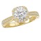 Halo Semi-Mount Diamond Ring