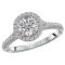 Halo Semi-Mount Diamond Ring