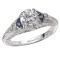 Sapphire and Diamond Semi-Mount Ring