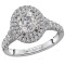 Halo Semi-Mount Diamond Ring