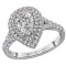 Halo Semi-Mount Diamond Ring