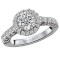 Halo Semi-Mount Diamond Ring