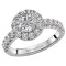 Halo Semi-Mount Diamond Ring