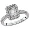 Halo Semi-Mount Diamond Ring