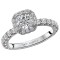 Halo Semi-Mount Diamond Ring