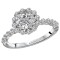 Halo Semi-Mount Diamond Ring