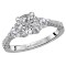 3 Stone Semi-Mount Diamond Ring